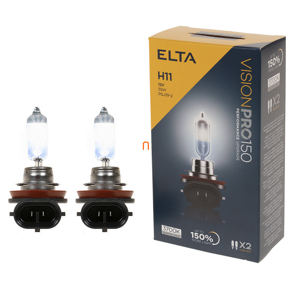 Elta Vision Pro 150 H11 bec 12V 55W, +150%, 2 buc/pachet