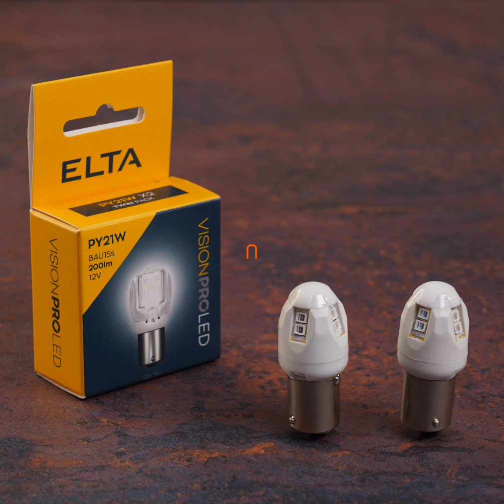 Elta Vision PY21W LED galben 12V 6000K, 2 buc/pachet