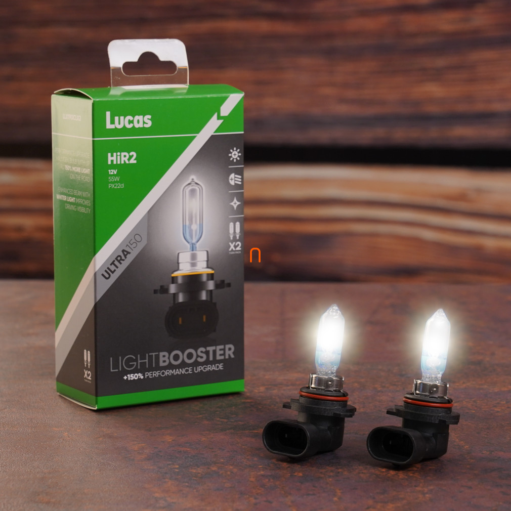 Lucas LightBooster Ultra HIR2 bec auto 12V 55W +150%, 2 buc/pachet