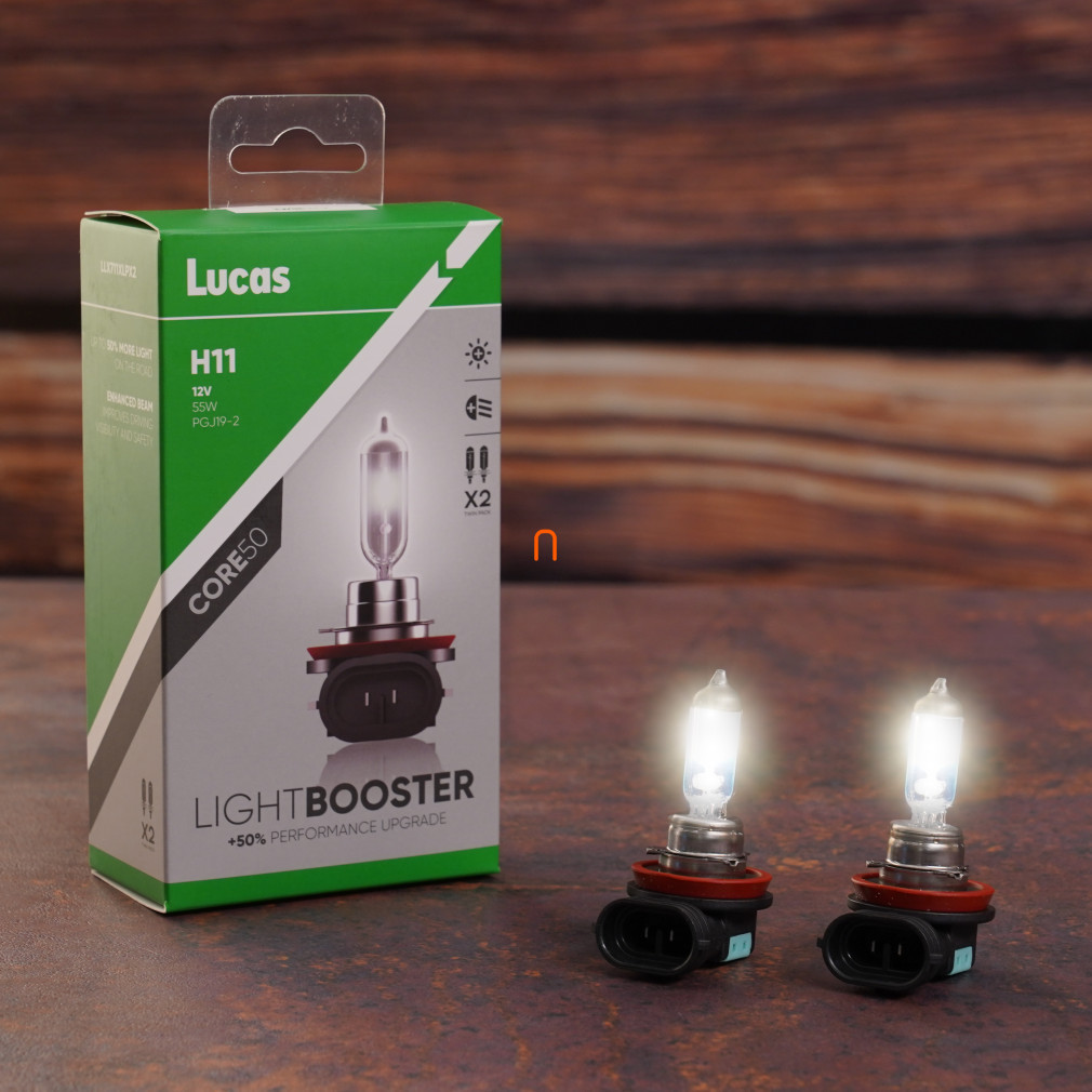 Lucas LightBooster H11 lămpi auto 12V 55W, +50%, 2 buc/pachet