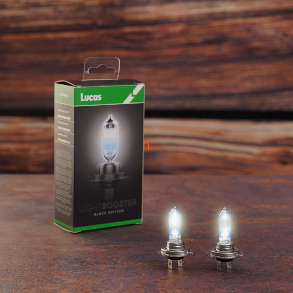 Lucas LightBooster Black Edition +180% H7 becuri auto 12V 55W, 2 buc/pachet