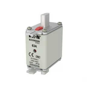   Siguranță Eaton NH 63 A, dimensiune DIN 00, 500 V c.a., GG/GL, siguranță NH 63 A 500 V GG, cod produs: 63nhg00b