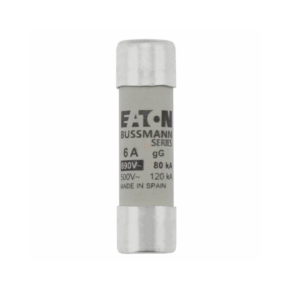 Eaton C14G6 CYLINDRICAL FUSE 14 x 51 6A GG 690V AC Hengeres betét 14x51mm, 690V AC, gG