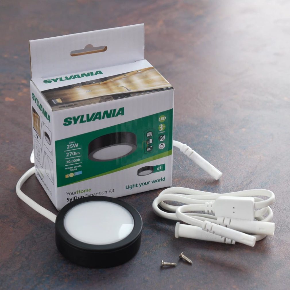 Lampă LED încastrabilă 3W, 3000K, 270lm, negru - SylDuo Round Sylvania 5845