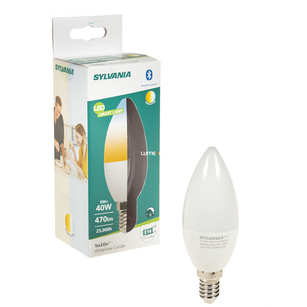 Sylvania WhiteTone 5W 470lm 2700-6500K E14 LED Bluetooth távirányító nélkül