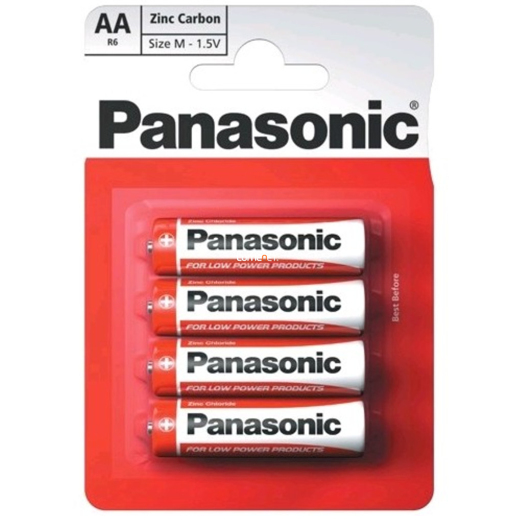 Baterii creion semi-solide AA cu zinc special Panasonic 4 buc/blister