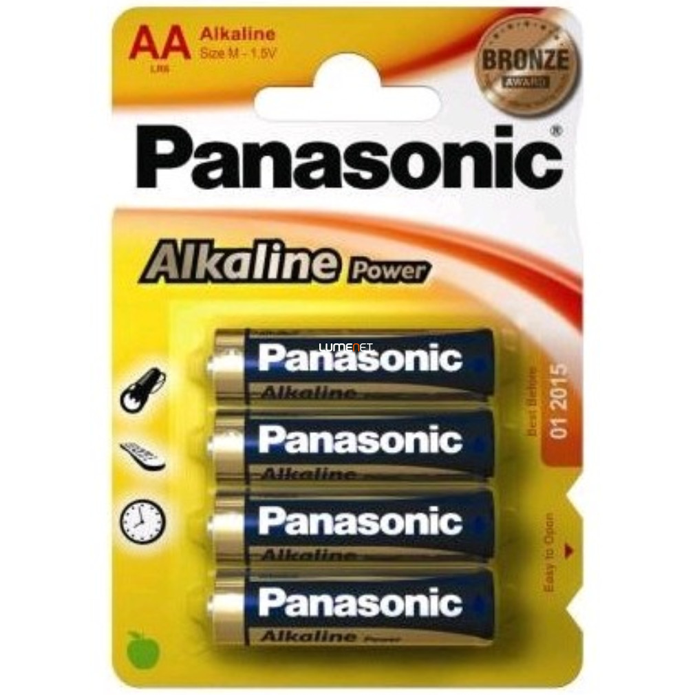 Panasonic bronz AA baterii alcaline creion 4pcs/blisher