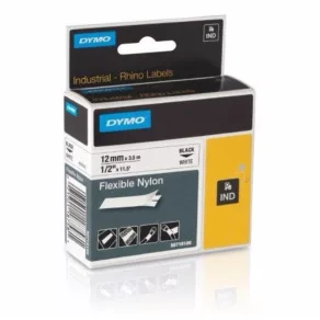   Bandă Dymo 12 mm x 3,5 m, albă, ID1 din nailon, 18758/18488