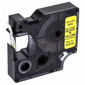   Bandă Dymo, casetă D1, 9 mm x 7 m, galben (caractere negre) 40918