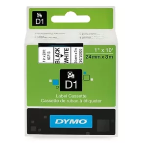   Bandă Dymo  Casetă D1 24 mm x 7 m albă (caractere negre) 53713