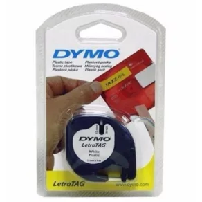 Bandă Dymo Letratag, hârtie albă, 59421, 12 mm x 4 m