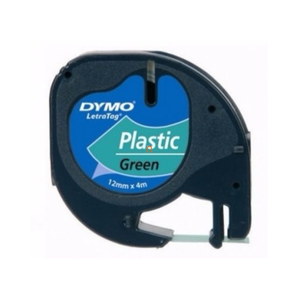 Bandă Dymo Letratag, plastic verde 59425 12 mm x 4 m