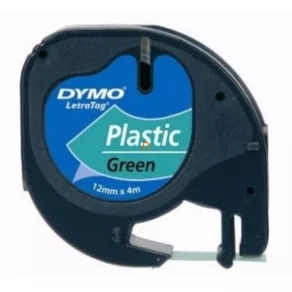 Bandă Dymo Letratag, plastic alb 59422 12 mm x 4 m