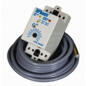   HARD-TSTAT-26090-TT Termostat electronic cu senzor de temperatură, interval: -10 °C până la +55 °C. Montabil pe șină DIN.