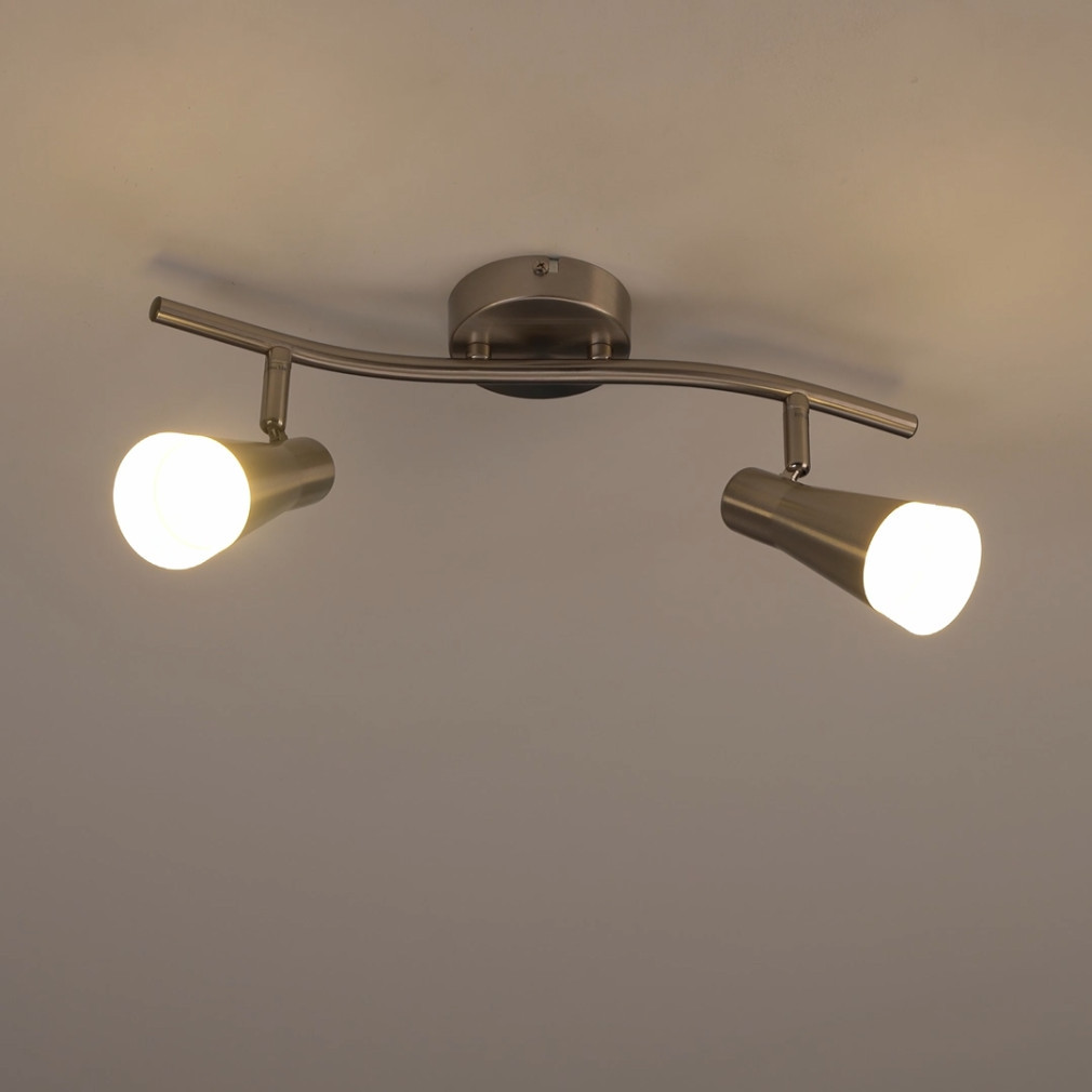 Lampă LED RGBW reglabilă pentru tavan cu telecomandă, argintiu - Epona iDual JE251294