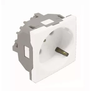   45132 SBR Priză Quadro45 cu siguranță pentru copii, cu împământare, albă, Elko Ep