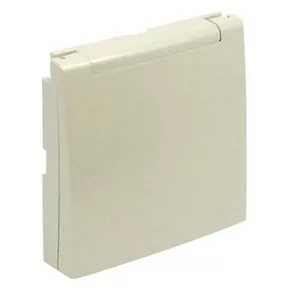   90634 TPE Placă de acoperire pentru priză Schuko, protecție pentru copii, IP44 alb perlat, Elko Ep