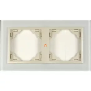 Rama dublă Efapel Crystal, sticlă/sidef, 90920 TCP
