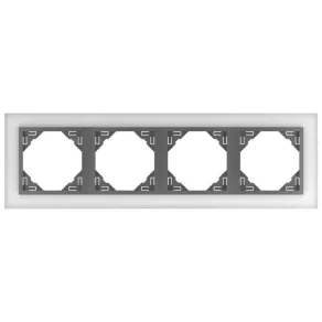   Efapel Logus90 Crystal ramă cu patru laturi, sticlă/gri 90940 TCS