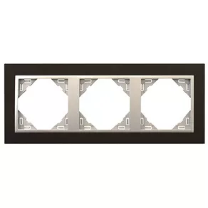Efapel 90930 TPA ANIMATO Cadru triplu, negru/aluminiu