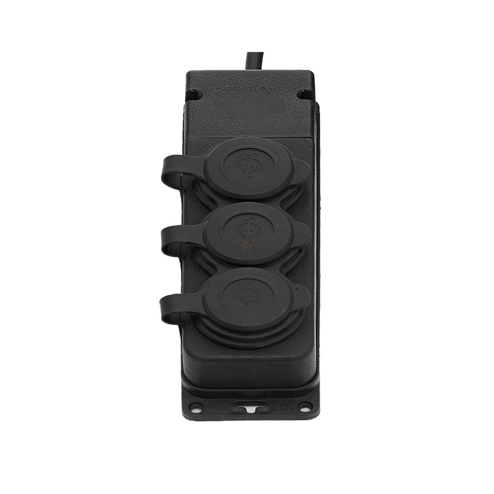 Distribuitor de rețea 3 prize fără fir, din cauciuc, cu capac de protecție IP44 321370