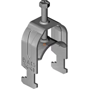   Clemă cu arc BAKS, model H, cu acoperire din pulbere de zinc, pentru 1 cablu, cu canal de presare din metal de 40-46 mm, pentru lățimea spațiului de 16 mm, UK1/UKO1/40-46 402700