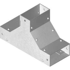   BAKS TRSDMP50H50 Kábeltálca alsó leszálló T-idom 50x50mm gépek áramellátásához szimmetrikus, szalaghorganyzott, anyagvastagság 1,5mm 818605