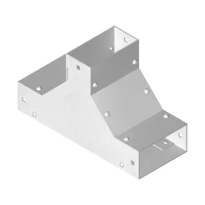   BAKS TRSDMP100H100 Kábeltálca alsó leszálló T-idom 100x100mm gépek áramellátásához szimmetrikus, szalaghorganyzott, anyagvastagság 1,5mm 818910