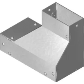   BAKS KRPDMC300H200 Kábeltálca alsó könyökidom 200x300mm gépek áramellátásához jobbos, anyagvastagság 2,0mm 819030