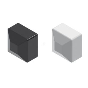   BAKS PV NOPAL40x40SR capac de închidere PAL40H40 pentru suport de montare pe bază, negru 890401