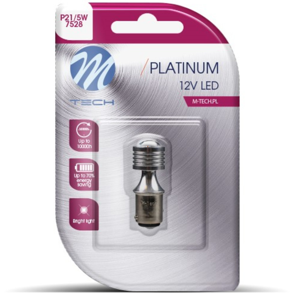 M-TECH Platinum P21/5W Bec indicator cu LED, 12-24 V