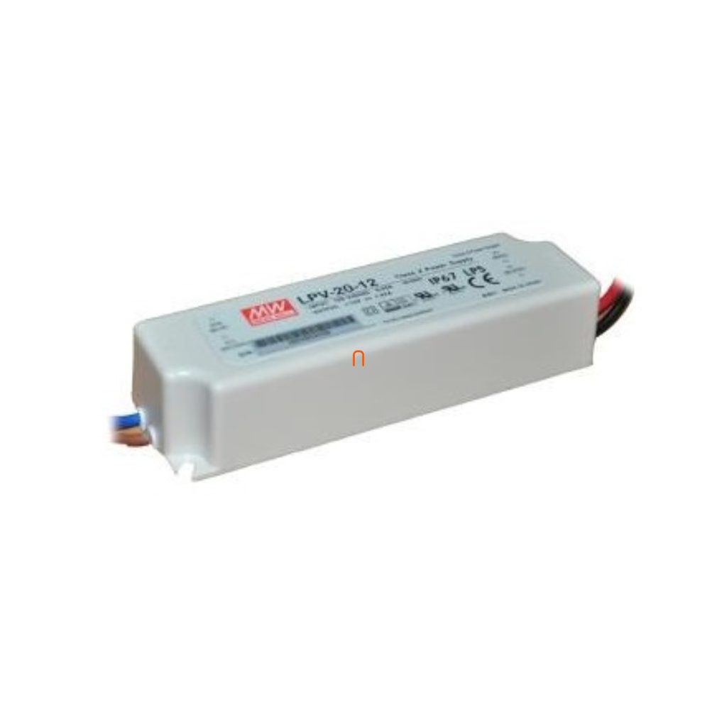 Sursă de alimentare cu o ieșire Clasa 2 pentru aplicații LED, LPV-20-12Vin: 90-264 VAC, Vout: 12 VDC (0-1,67A), P: 20 W