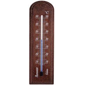 Termometru interior din lemn 15 cm, mahon
