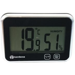   Termometru pentru exterior și interior cu senzor de umiditate, funcție de memorie, negru