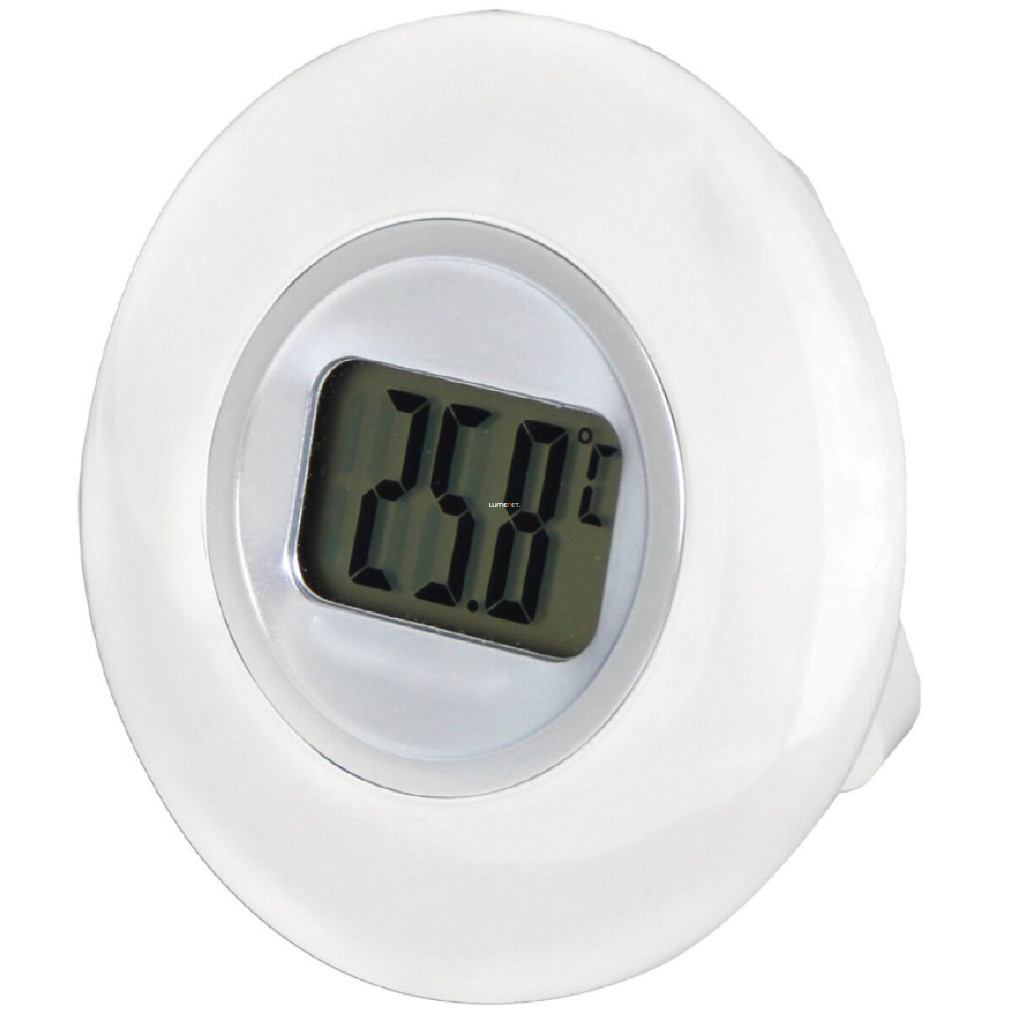 Termometru digital de interior, rotund, de culoare albă