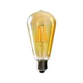   LED Globe ST64 4W E27 360lm 2200K sursă de lumină albă caldă Ra80 230V VINTAGE ORO-E27-ST64-FL-AMBER-4W-WW dxh=64x142mm 5902533190591 Led-Pol