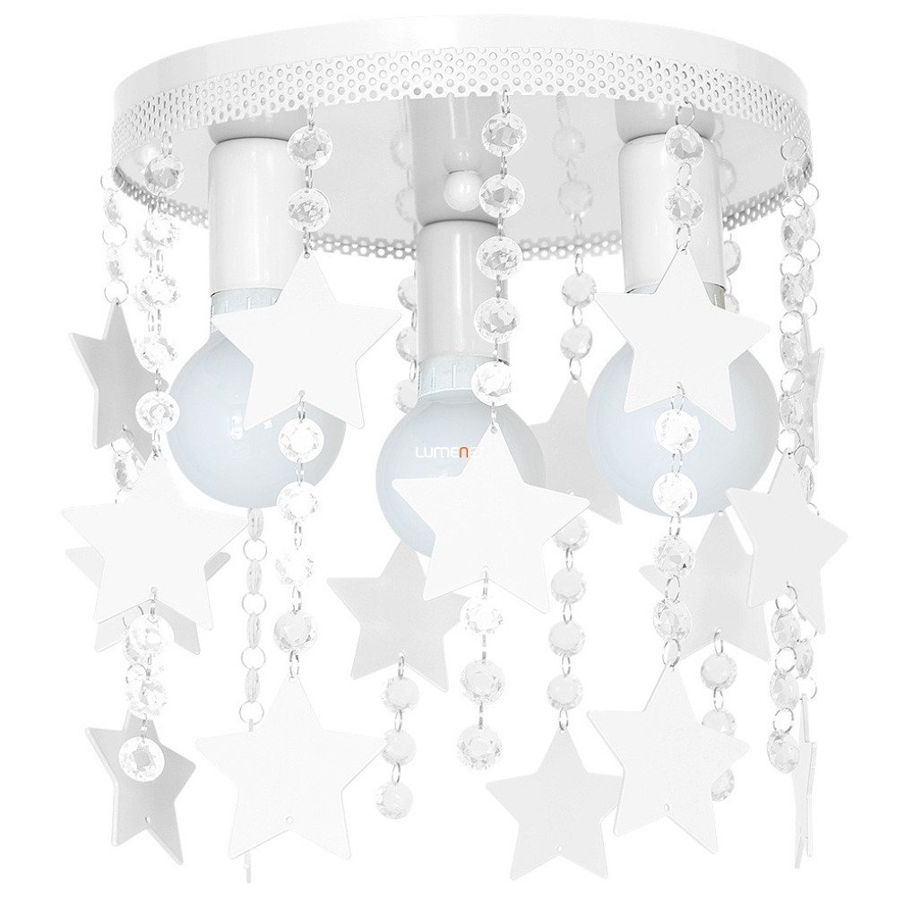 Plafonieră Star cu ornament din cristal, alb (Star)