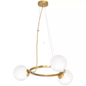   Lampă suspendată dezasamblată, 55 cm, alamă, cu 3 socluri E14 (Viena)