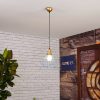 Lampă suspendată albastră, 24 cm, grilă - Tess GTV OS-TESS-25-DEC