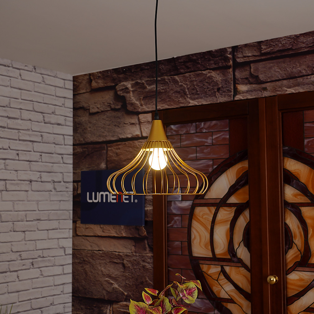 Lampa suspendată cu cadru în culoarea auriu - Lotte GTV OS-LOT-40-DEC