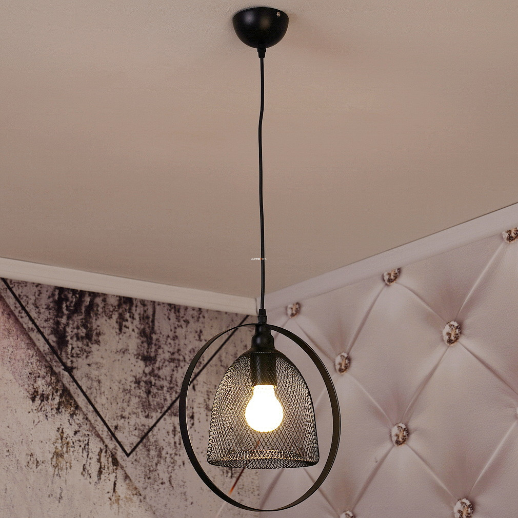 Lampă suspendată cu design modern, cu abajur din plasă metalică, 19 cm - Xalis GTV OS-XAL2-10-DEC