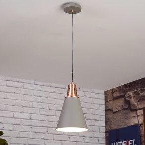   Lampă suspendată gri, 22 cm - Gianni GTV OS-GIAN-E27-16-DEC