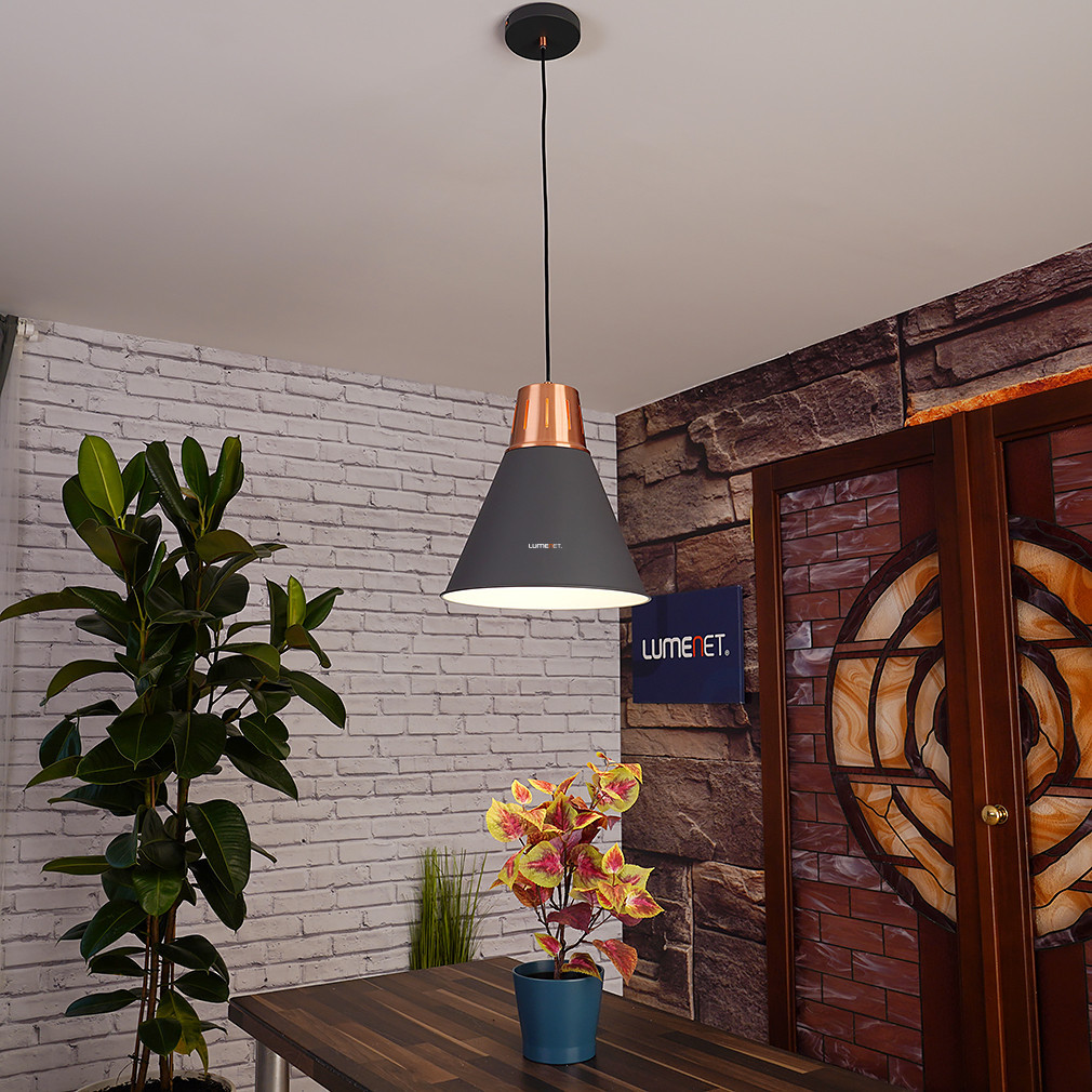 Lampa suspendată în culori negru-auriu, 32 cm - Gianni GTV OS-GIAN-L-E27-11-DEC