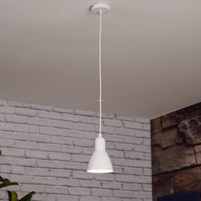   Lampă suspendată scandinavă în culoare albă - Etore GTV OS-ETO-L-E27-00-DEC