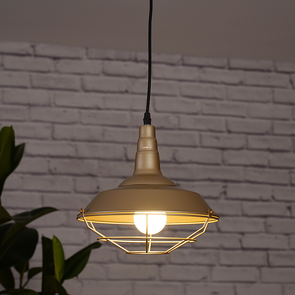 Lampa industrială suspendată, culoare auriu mat - Solen GTV OS-SOL-40-DEC