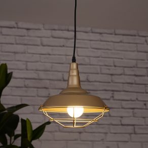   Lampă industrială suspendată, culoare auriu mat - Solen GTV OS-SOL-40-DEC