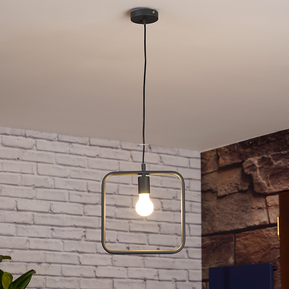 Lampa suspendată minimalistă, cadru negru - Lija GTV OS-LI-E27-10-DEC