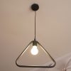 Lampa suspendată Triangulum în negru - Gija GTV OS-GI-E27-10-DEC