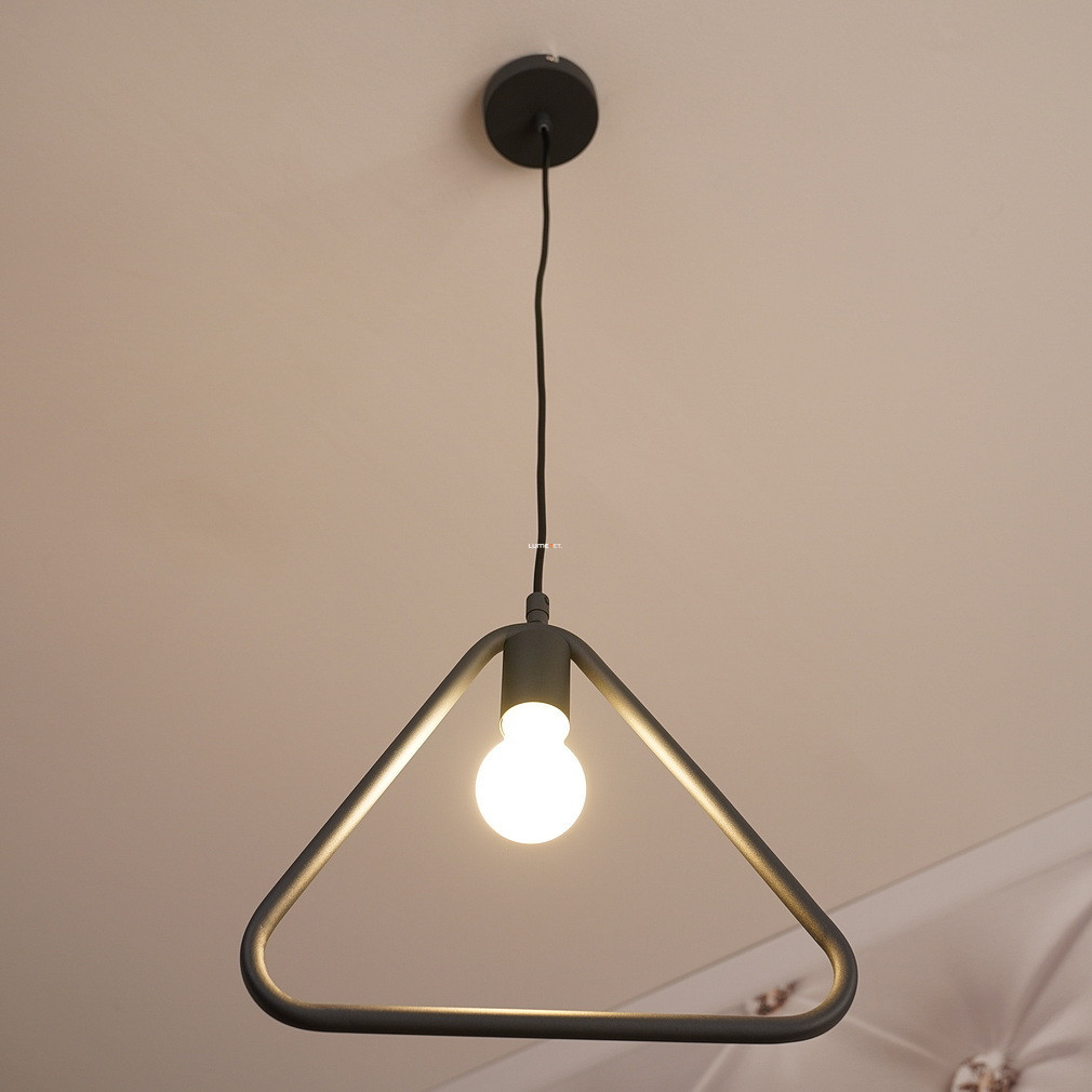 Lampa suspendată Triangulum în culoare neagră - Gija GTV OS-GI-E27-10-DEC