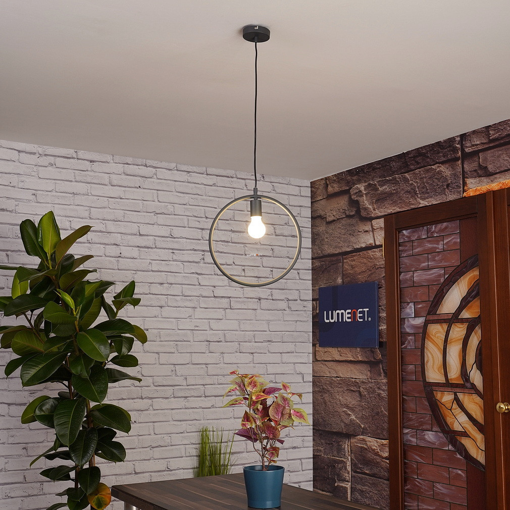 Lampa suspendată, cerc negru - Fija GTV OS-FI-E27-10-DEC